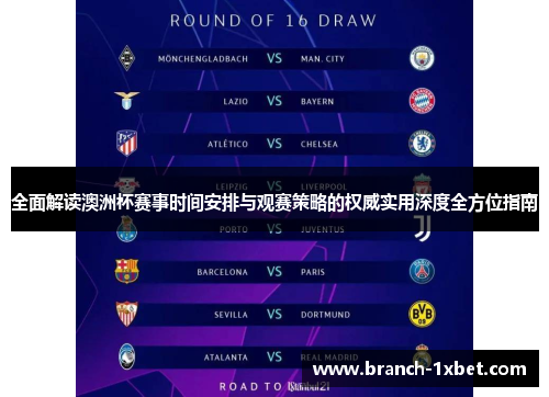 全面解读澳洲杯赛事时间安排与观赛策略的权威实用深度全方位指南