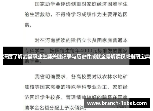 深度了解武磊职业生涯关键记录与历史性成就全景解读权威指南宝典
